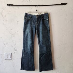 Banana Republic Y2K Flare Low Rise Dark Wash Blue Jeans Size 6